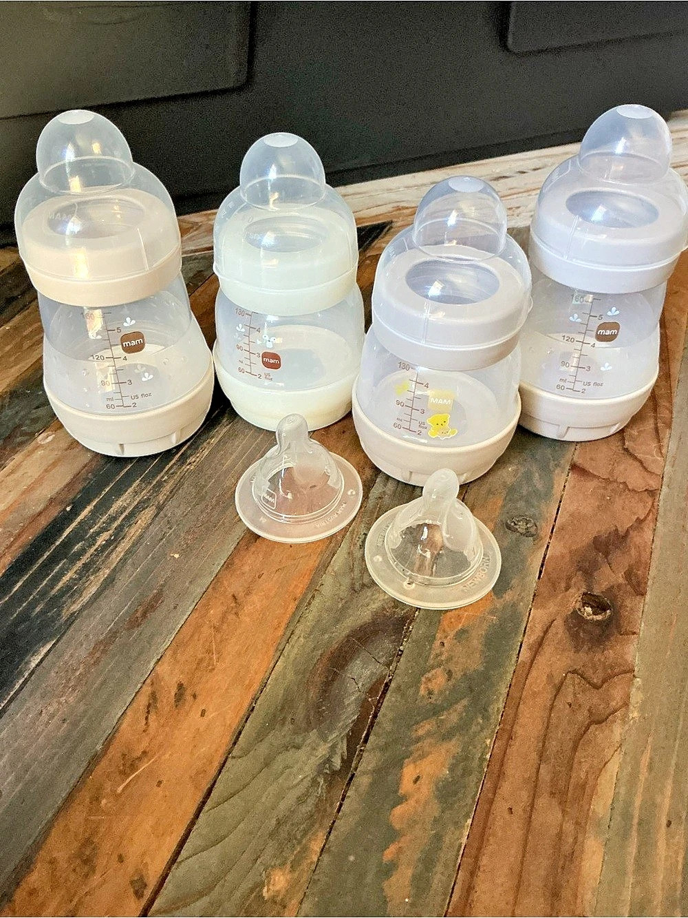 MAM Easy Start Anti-Colic Bottle Baby Bottle Set White & Clear